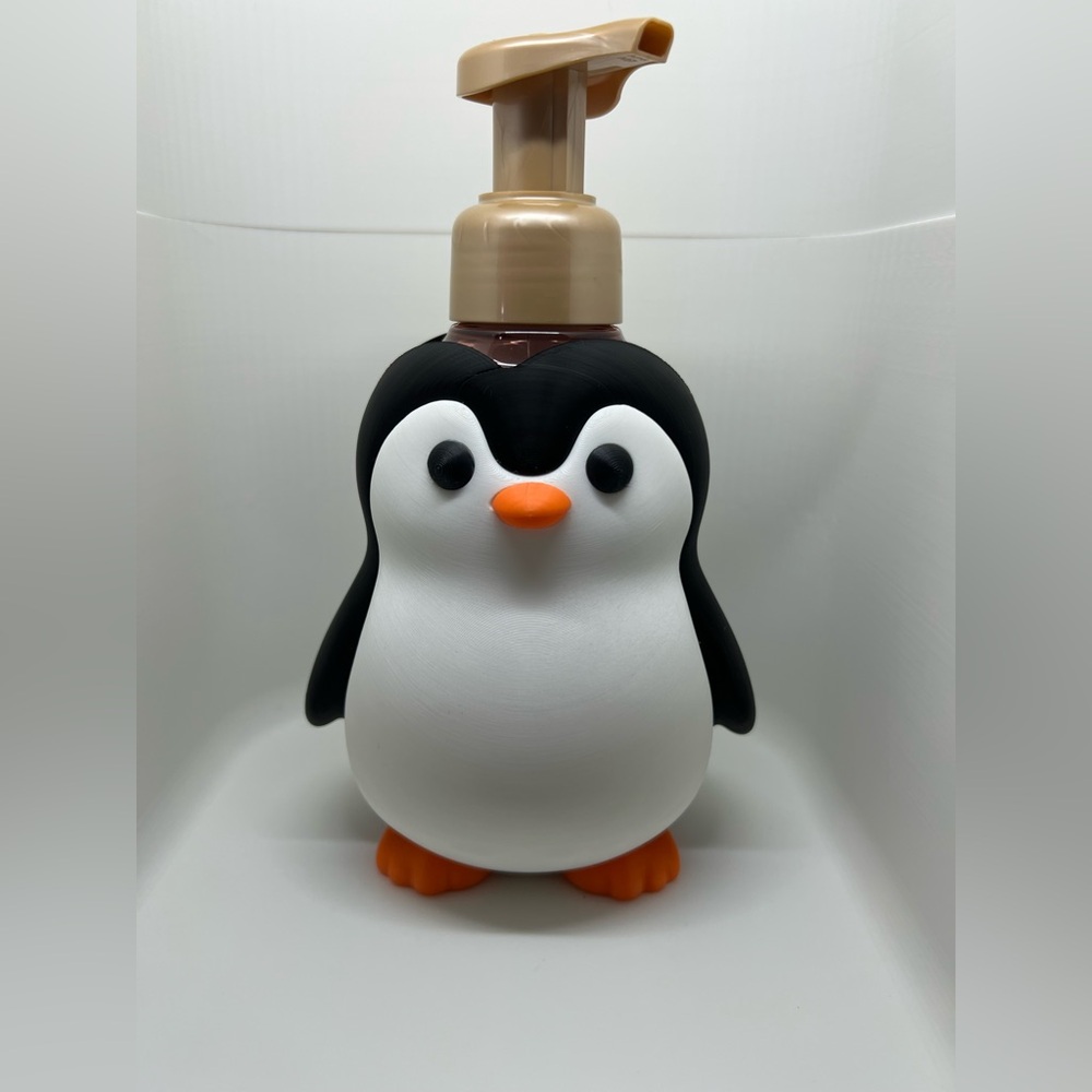 Penguin for bath and body works soap holder